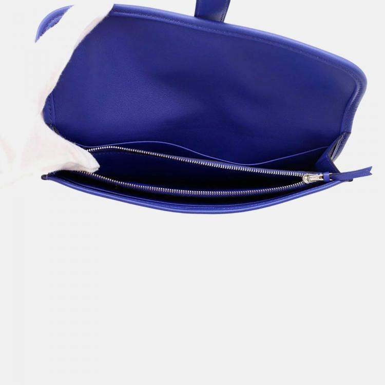 Pre Owned Hermes Jige Duo Blue Electric Swift Leather