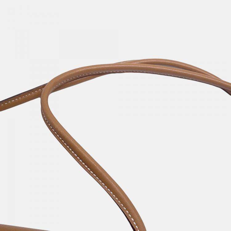 Pre Owned Hermes Shoulder Pouch Gold Box Calf Leather