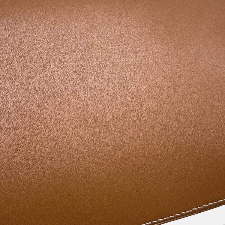Pre Owned Hermes Shoulder Pouch Gold Box Calf Leather