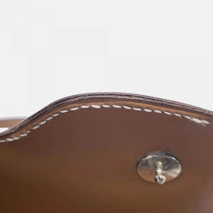Pre Owned Hermes Shoulder Pouch Gold Box Calf Leather