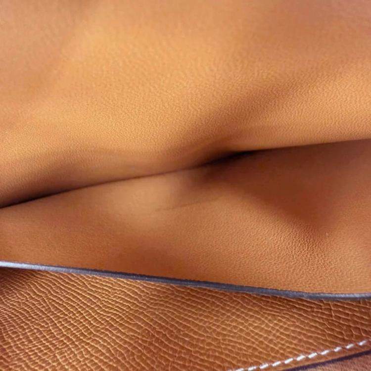 Pre Owned Hermes Constance Long To Go Toffee Epsom