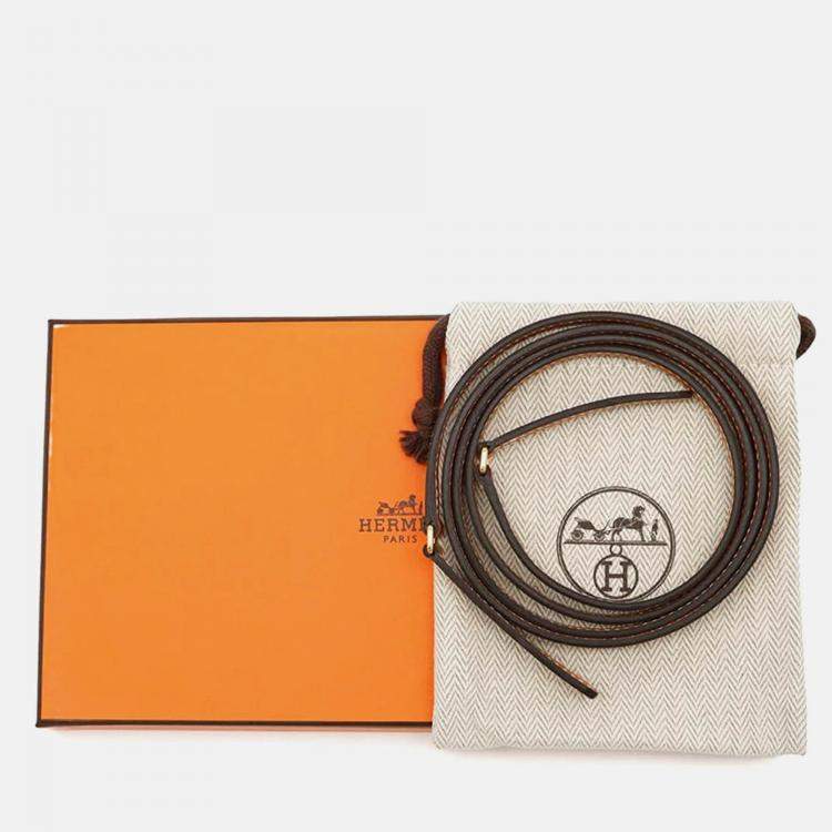 Pre Owned Hermes Constance Long To Go Toffee Epsom