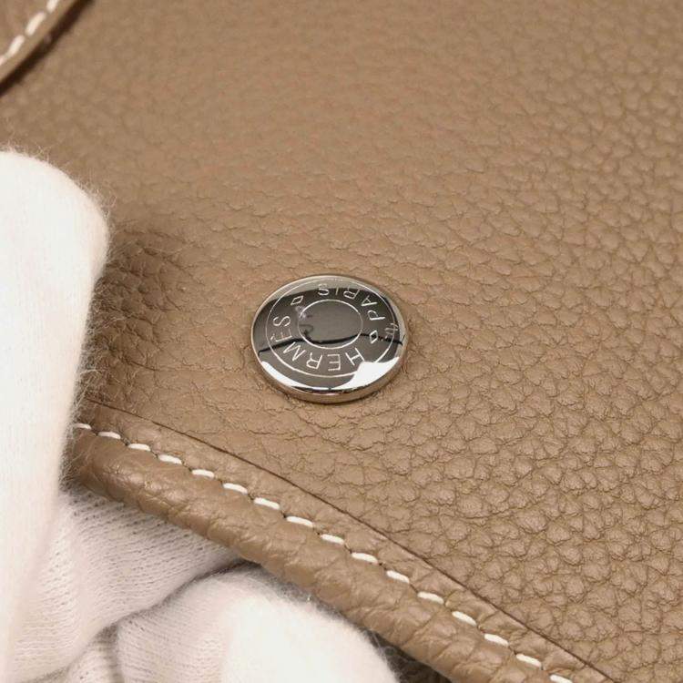 Pre Owned Hermes Garden Party 36 PM Etoupe Gray Negonda Tote Handbag