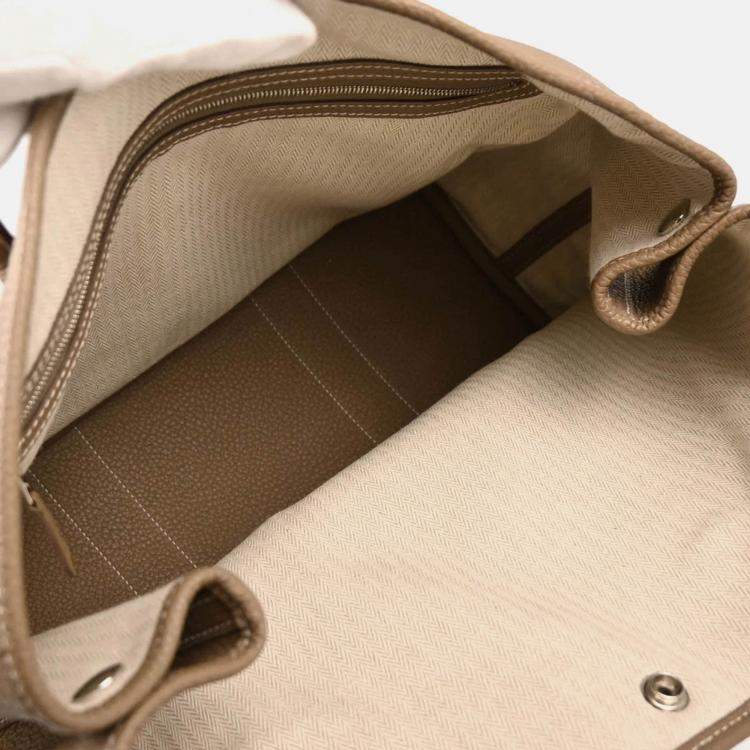 Pre Owned Hermes Garden Party 36 PM Etoupe Gray Negonda Tote Handbag