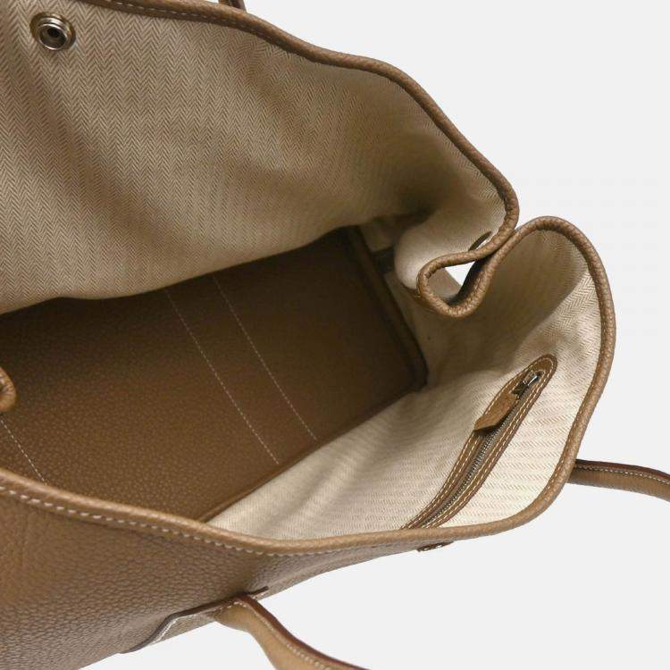 Pre Owned Hermes Garden Party 36 PM Etoupe Gray Negonda Tote Handbag
