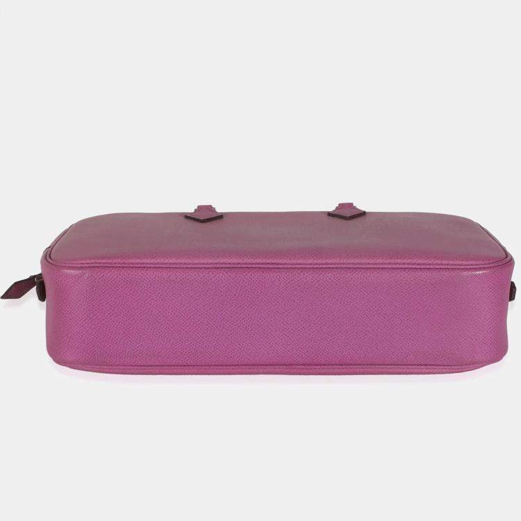 Pre Owned Hermes Cyclamen Epsom Plume 28 PHW