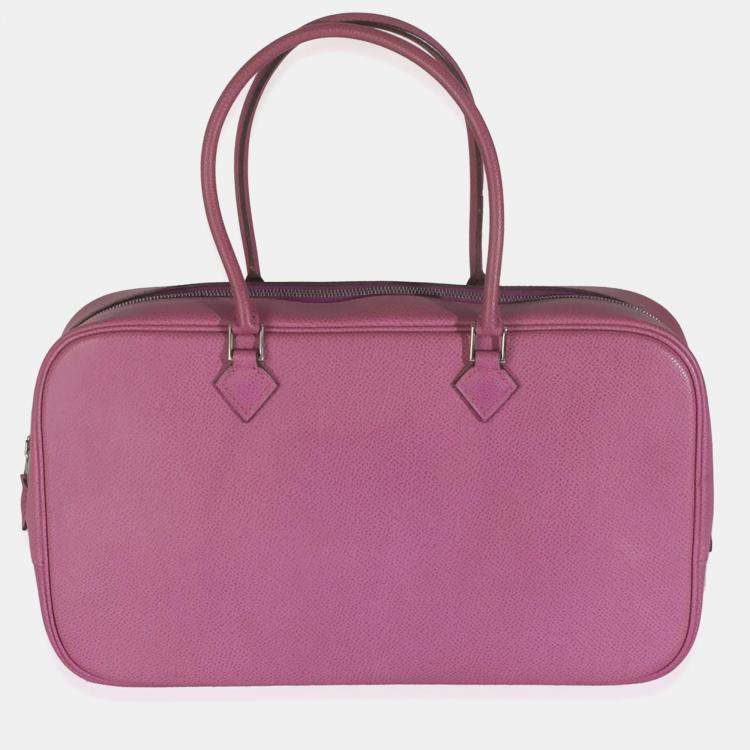 Pre Owned Hermes Cyclamen Epsom Plume 28 PHW