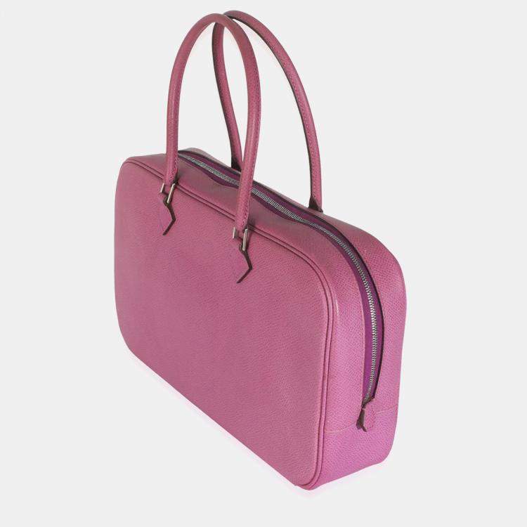 Pre Owned Hermes Cyclamen Epsom Plume 28 PHW