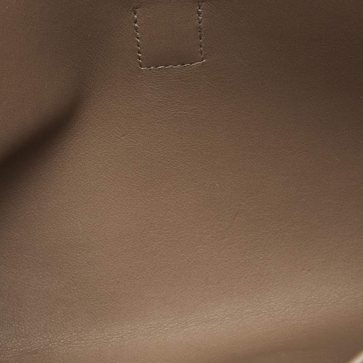 Pre Owned Hermès Etoupe Swift Leather Elan Jige 29 Clutch