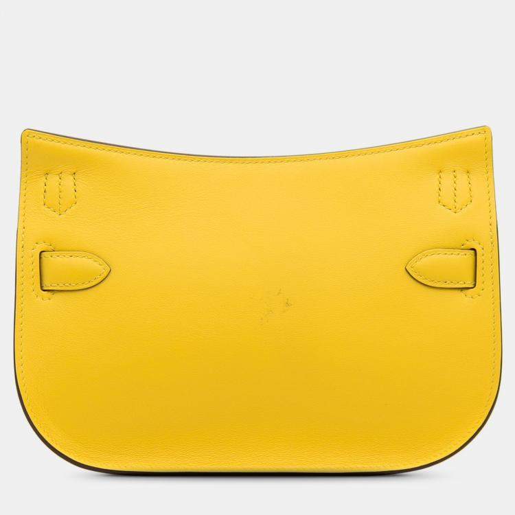 Pre Owned Hermes Mini Jypsiere Yellow Swift Leather Crossbody Bag