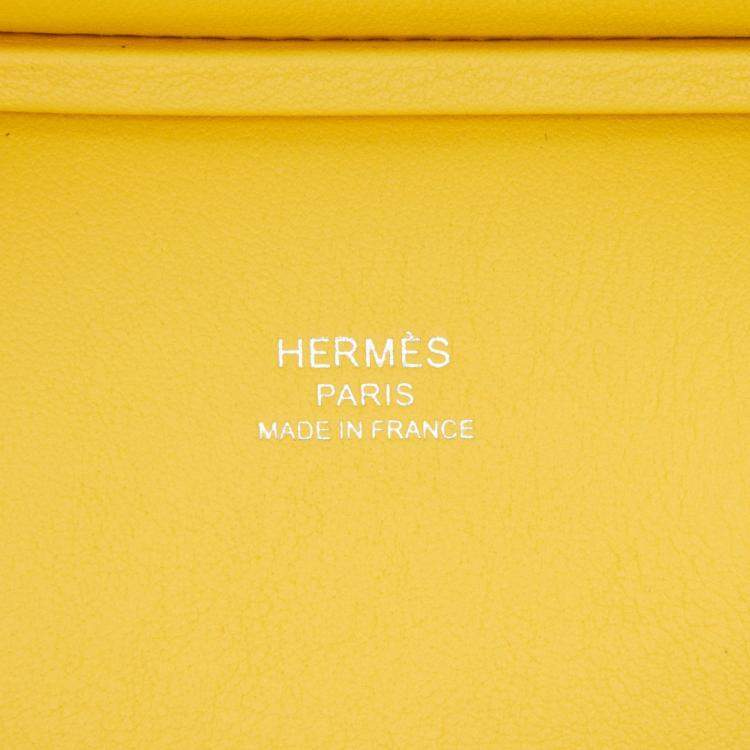Pre Owned Hermes Mini Jypsiere Yellow Swift Leather Crossbody Bag