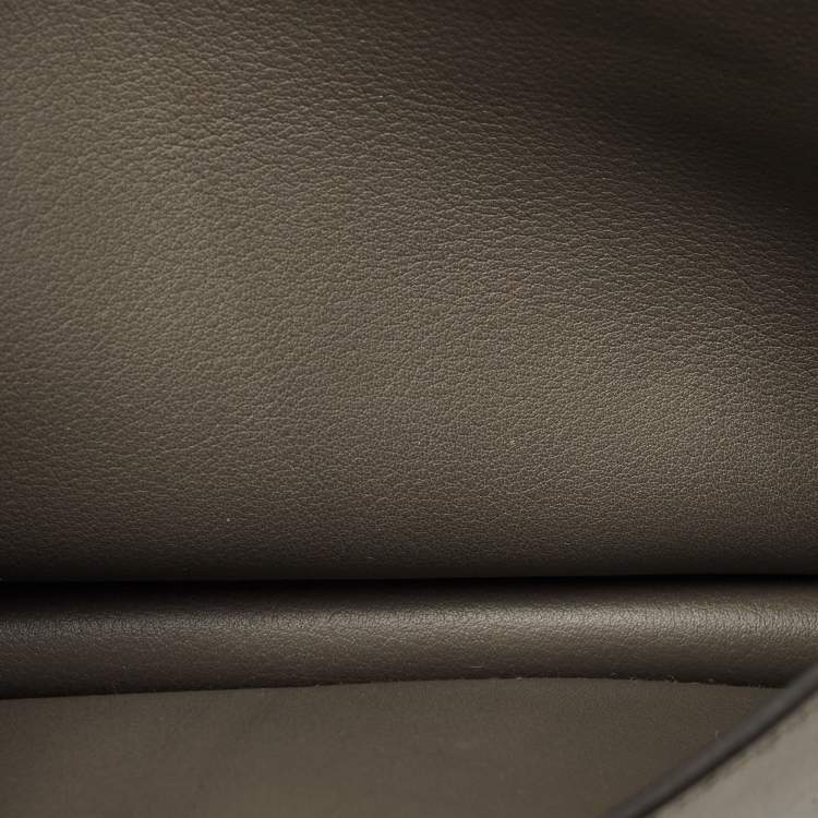 Pre Owned Hermes Etain Swift Leather Rose Gold Finish Constance 18 Mini Bag