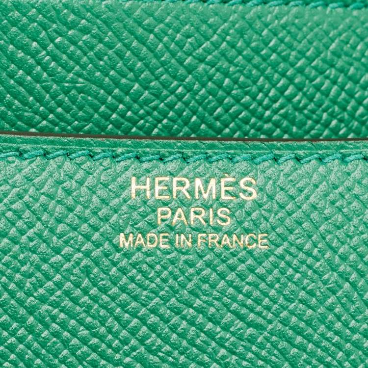 Pre Owned Hermès Vert Vertigo Epsom Leather Gold Finish Constance 24 Bag