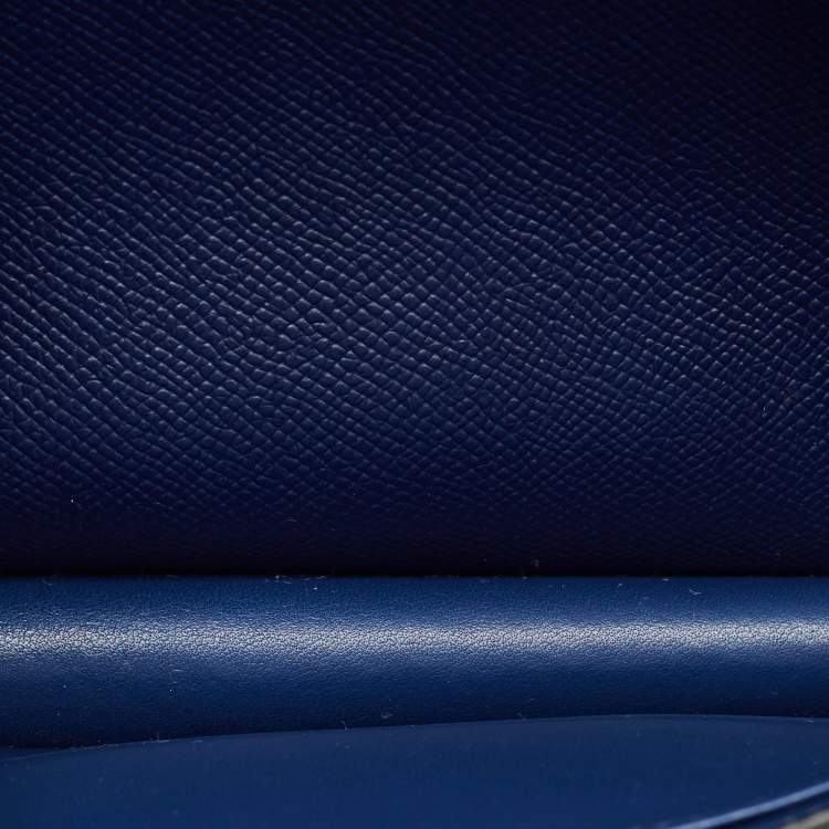 Pre Owned Hermès Bleu Saphir Epsom Leather Gold Finish Constance Elan Bag