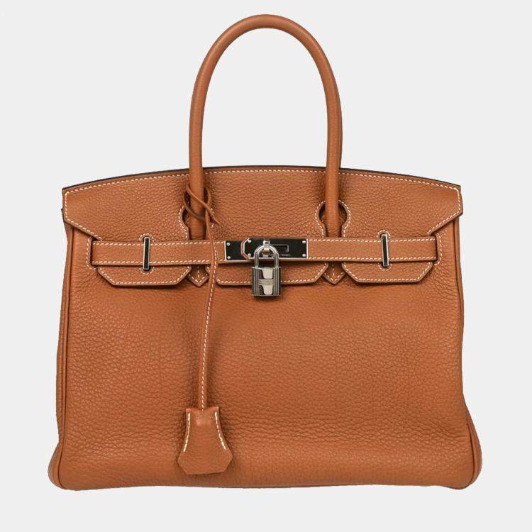 Pre Owned Hermes Gold Togo Birkin 30 Handbag