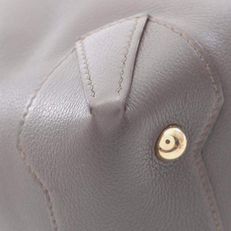 Pre Owned Hermes Maxi Box 37 Etain Brown Evercolor Leather Shoulder Bag
