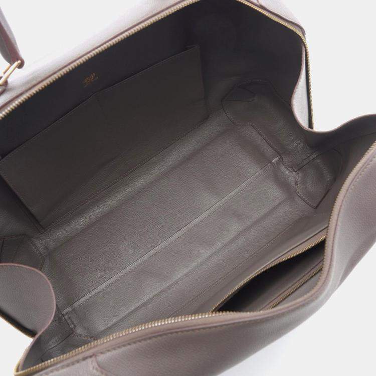 Pre Owned Hermes Maxi Box 37 Etain Brown Evercolor Leather Shoulder Bag