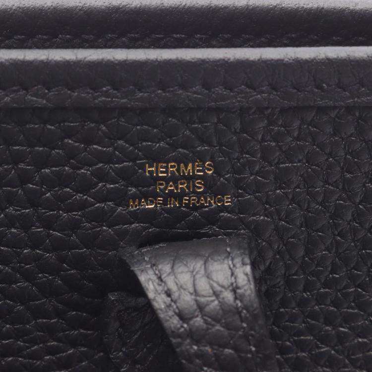 Pre Owned Hermes Evelyne Amazon TPM Black  Clemence Leather  Shoulder Bag