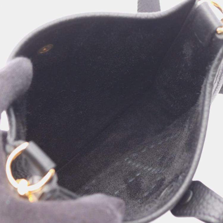 Pre Owned Hermes Evelyne Amazon TPM Black  Clemence Leather  Shoulder Bag