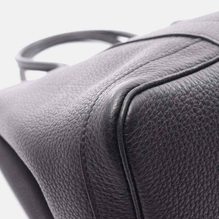 Pre Owned Hermes Garden Party PM Hand Tote Bag Negonda Leather Black Shw Q