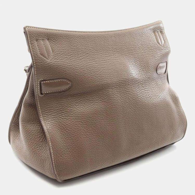 Pre Owned Hermes Jypsiere34 Etoupe Grey