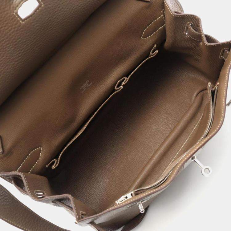 Pre Owned Hermes Jypsiere34 Etoupe Grey