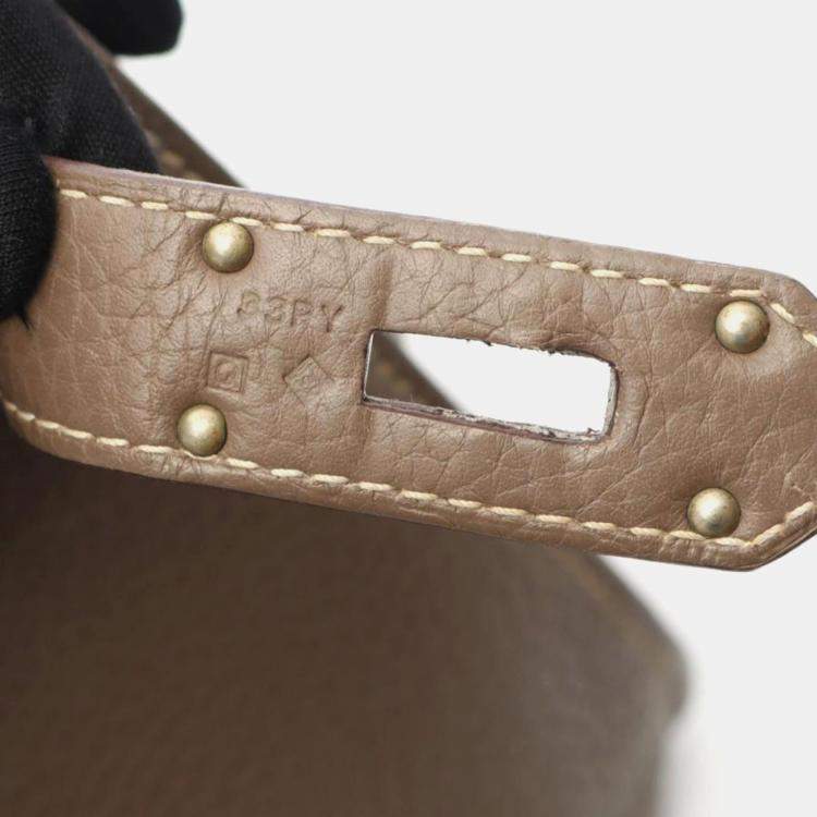 Pre Owned Hermes Jypsiere34 Etoupe Grey