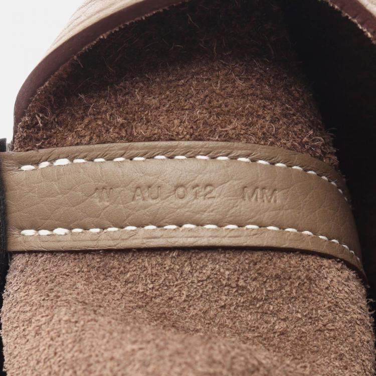 Pre Owned Hermes Picotin Lock 22 Handbag Clemence Leather Etoupe Grey