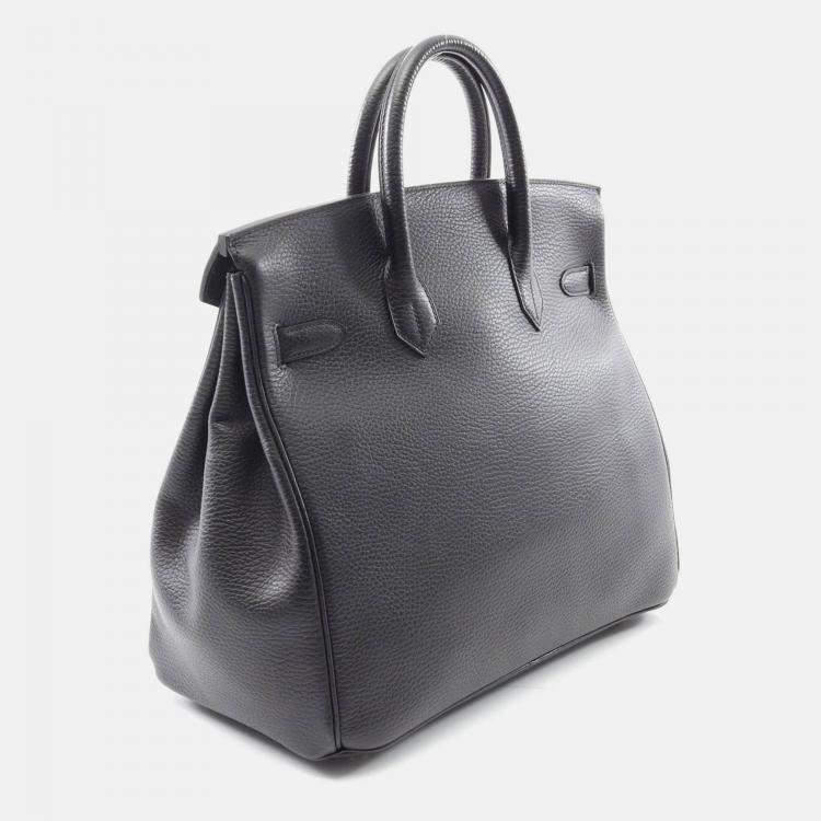 Pre Owned Hermes HAC Birkin 32 Black Ardennes Leather Handbag