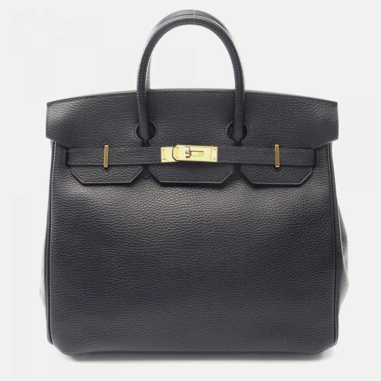 Pre Owned Hermes HAC Birkin 32 Black Ardennes Leather Handbag