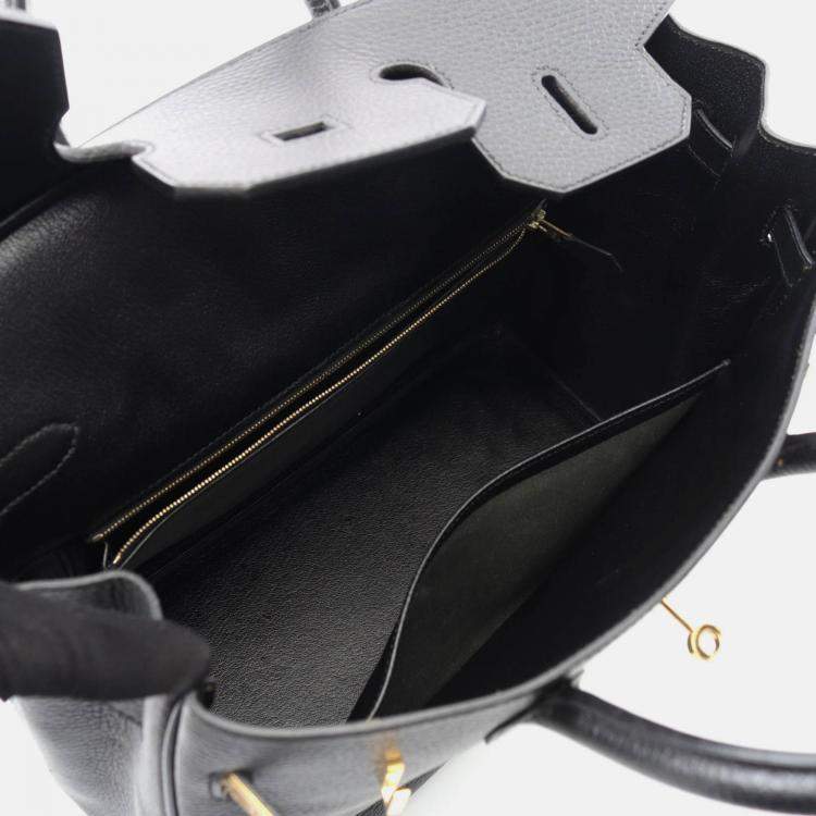 Pre Owned Hermes HAC Birkin 32 Black Ardennes Leather Handbag