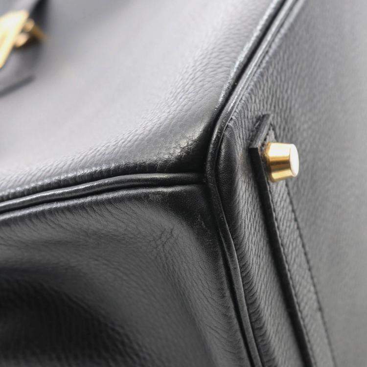 Pre Owned Hermes HAC Birkin 32 Black Ardennes Leather Handbag
