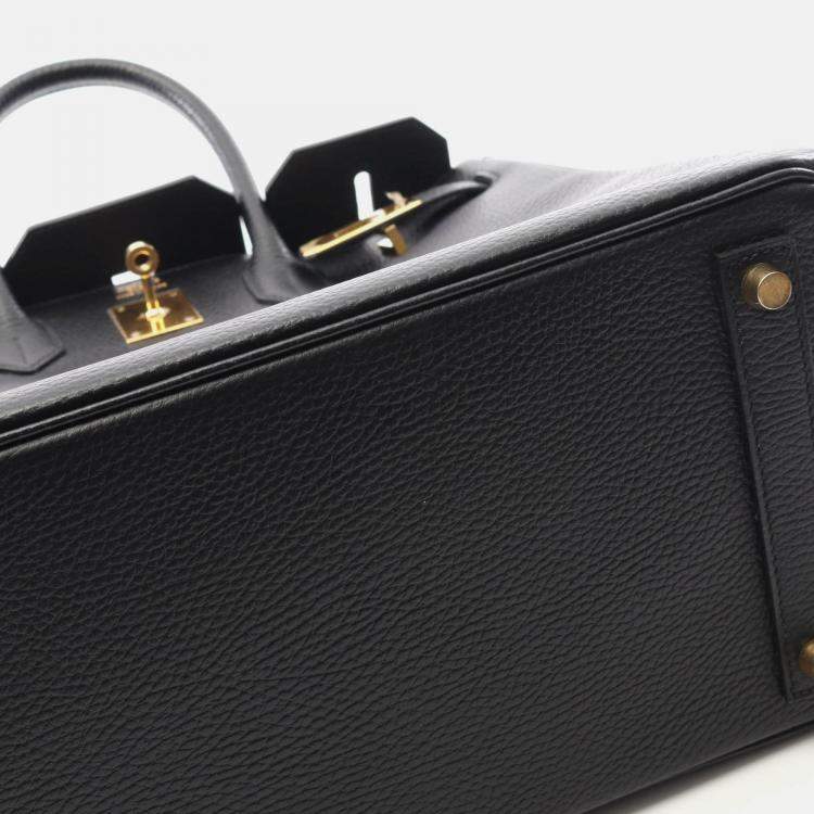 Pre Owned Hermes HAC Birkin 32 Black Ardennes Leather Handbag