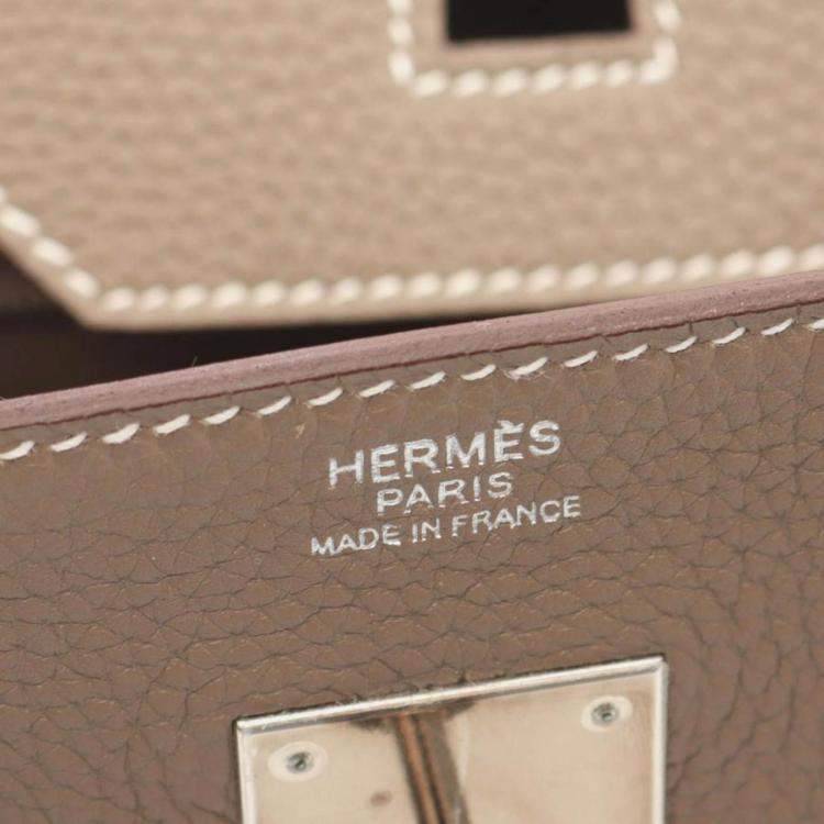 Pre Owned Hermes Birkin 30 Etoupe Togo Leather Handbag