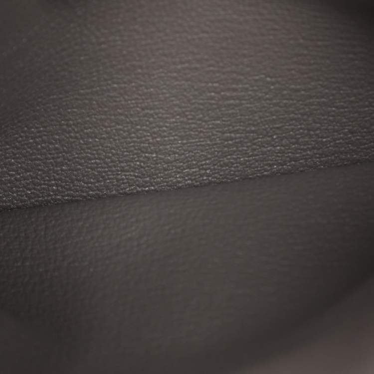 Pre Owned Hermès Grey Clemence Leather Palladium Finish Birkin 25 Bag