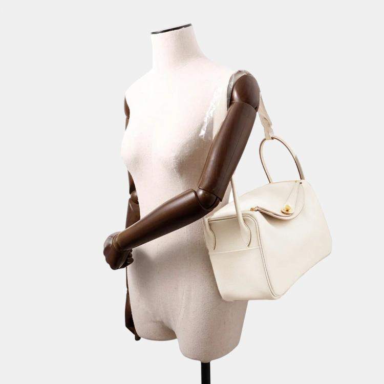 Pre Owned Hermes Lindy 26 Beton Evercolor Leather Shoulder Bag