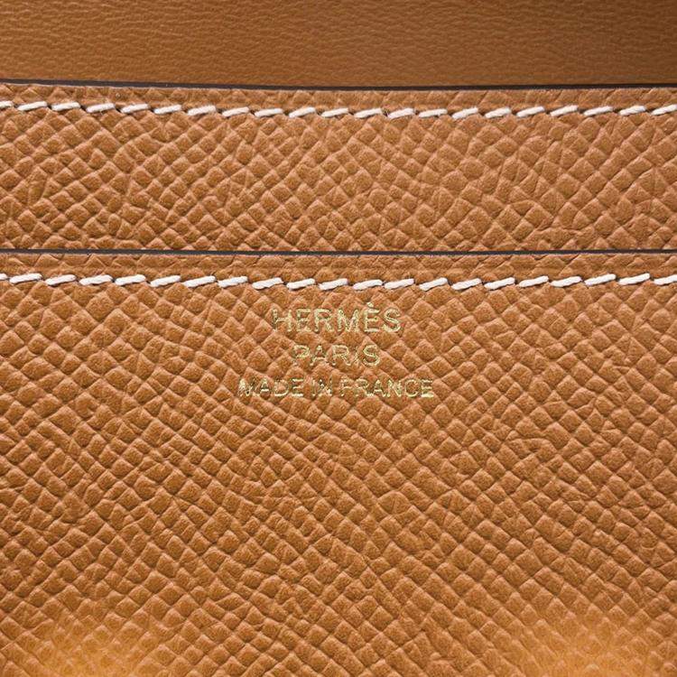 Pre Owned Hermes Constance To Go Tofi Epsom Leather Wallet