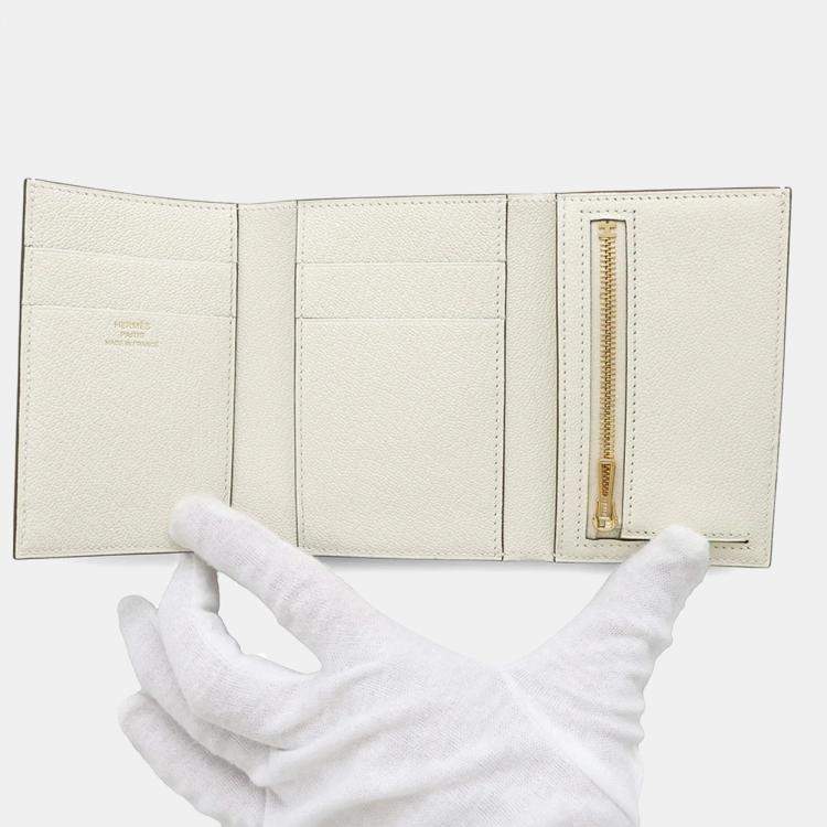 Pre Owned Hermes Bearn Nata Chevre Mysore Goatskin Wallet