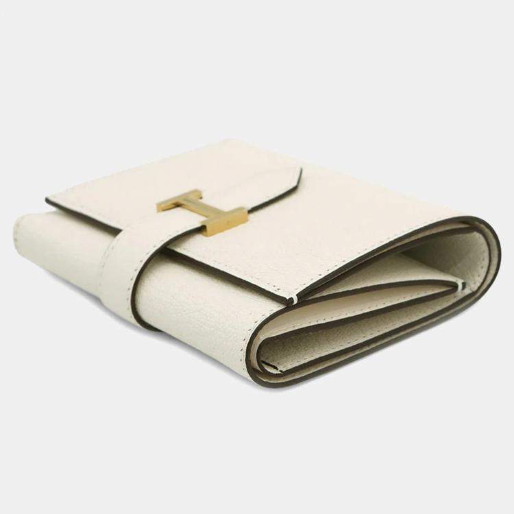 Pre Owned Hermes Bearn Nata Chevre Mysore Goatskin Wallet
