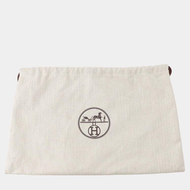 Pre Owned Hermes Videpoches Etoupe Togo Leather Pouch Bag