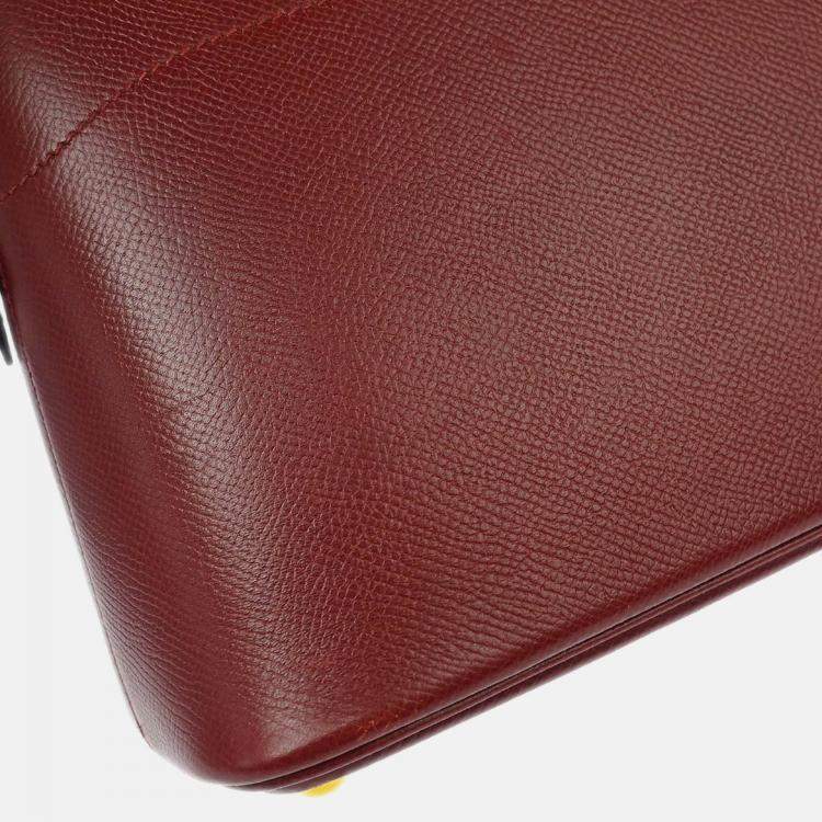Pre Owned Hermes Bolide 27 Rouge H Courchevel Leather Tote Bag