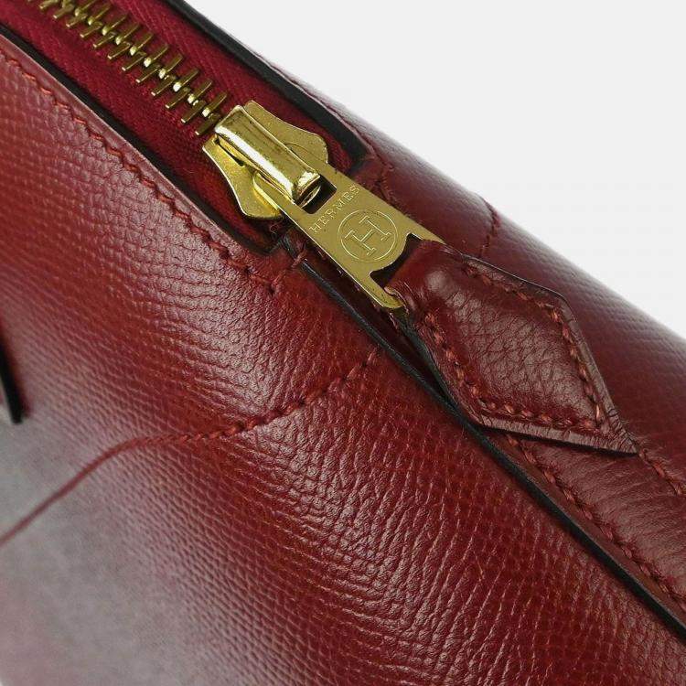 Pre Owned Hermes Bolide 27 Rouge H Courchevel Leather Tote Bag