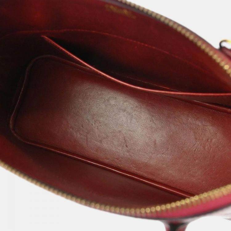 Pre Owned Hermes Bolide 27 Rouge H Courchevel Leather Tote Bag