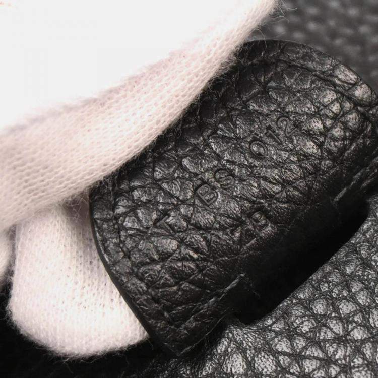 Pre Owned Hermes Evelyne III GM Black Taurillon Clemence Leather Shoulder Bag