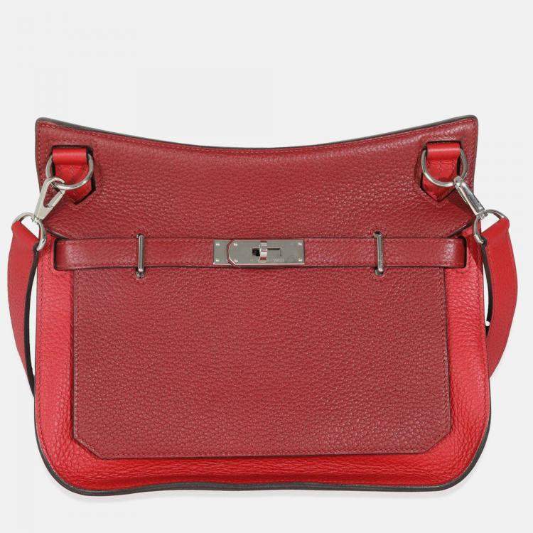 Pre Owned Hermes Team Jypsiere 28 Rouge H Casaque Clemence PHW