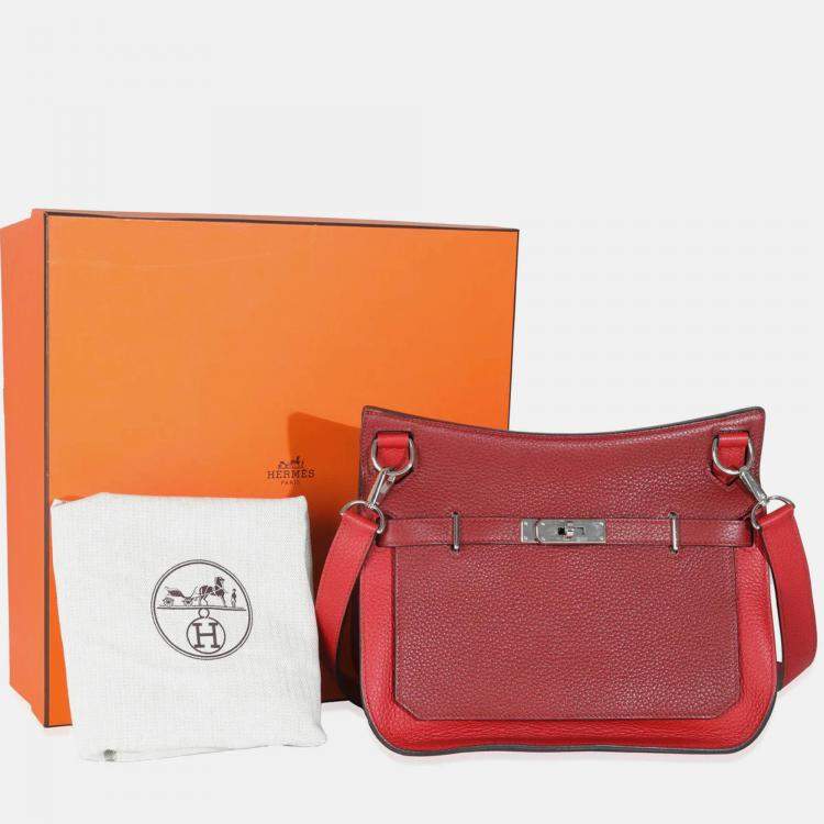 Pre Owned Hermes Team Jypsiere 28 Rouge H Casaque Clemence PHW