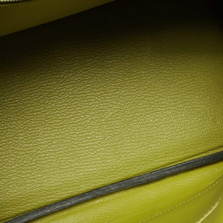 Pre Owned Hermes Vert Anis Ostrich Palladium Finish Birkin 30 Bag