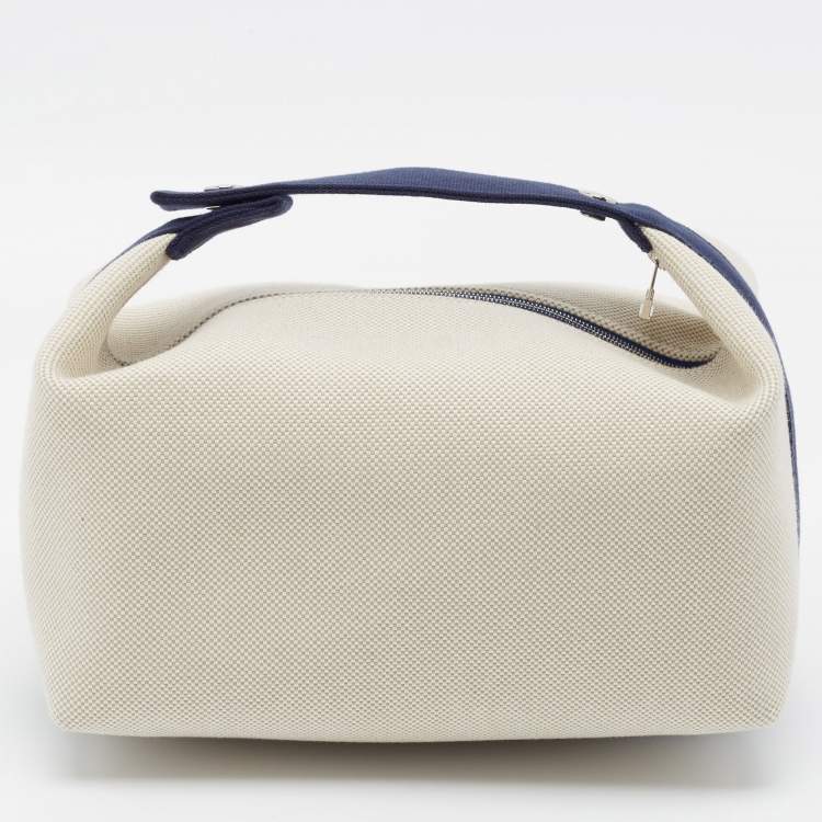 مملوكة مسبقًا Hermès Gris Perle Canvas Large Cabriole Bride-a-Brac Case