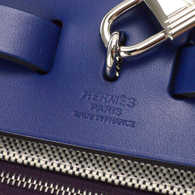 Pre Owned Hermes Navy Herbag Zip 31 PM 2way Handbag