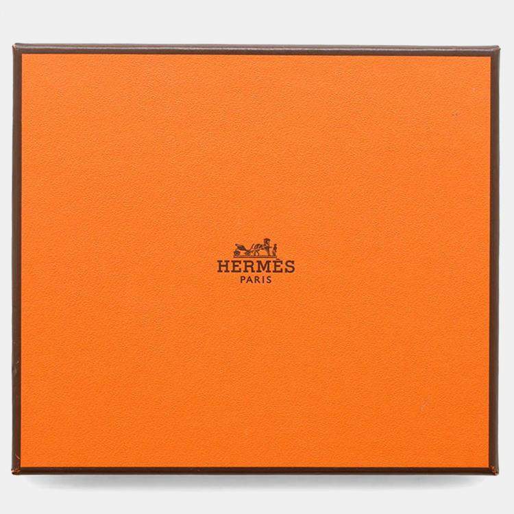 Pre Owned Hermes Bearn Mini Black Epsom Leather Wallet